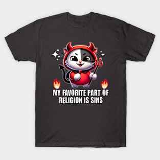 Purrfectly Sinful 😈 Devil Cat T-Shirt